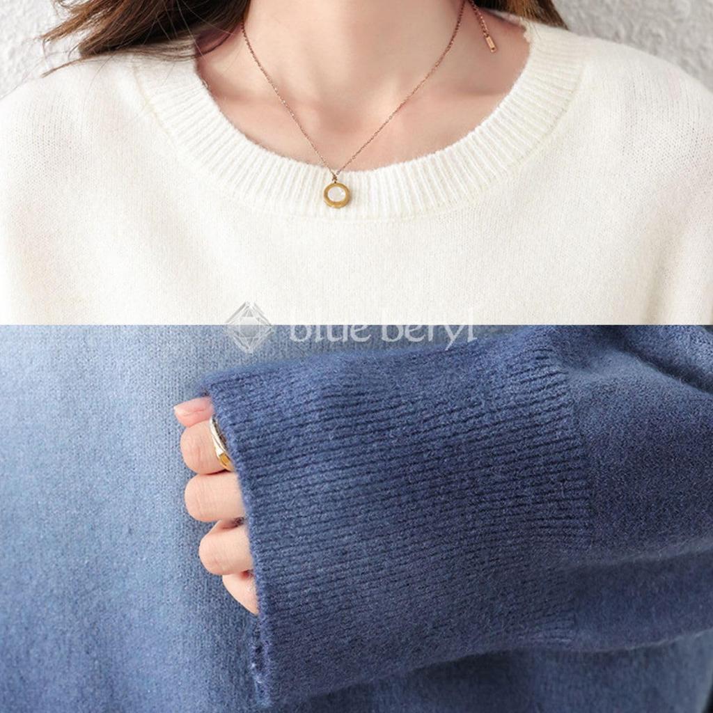 Blue Beryl Knit Top Gradient Sweater BB065-BL-L