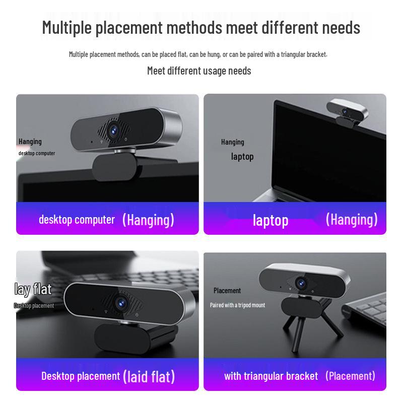 HD Webcam for Online Classes, Exams, Streaming, or Home Use on Desktop & Laptop