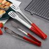Heavy-Duty Stainless Steel 304 Tongs for Barbecue, Bread, Steak, and Roasting.
