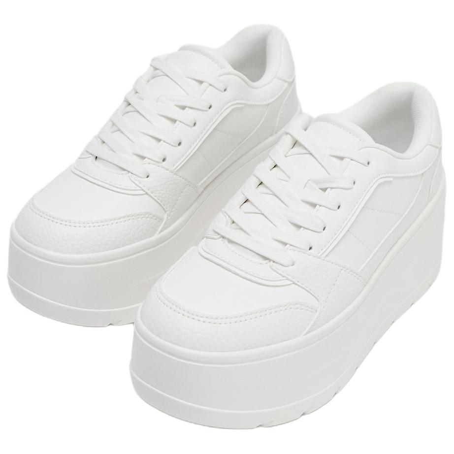 Zara Plattform Leder Sneaker Weiß Damen 5801610001