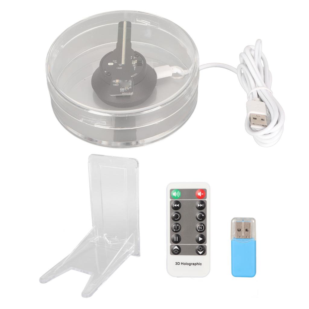 3D Hologram Fan 48 LEDs WiFi APP Remote Control Built In Speaker Holographic Advertising Display