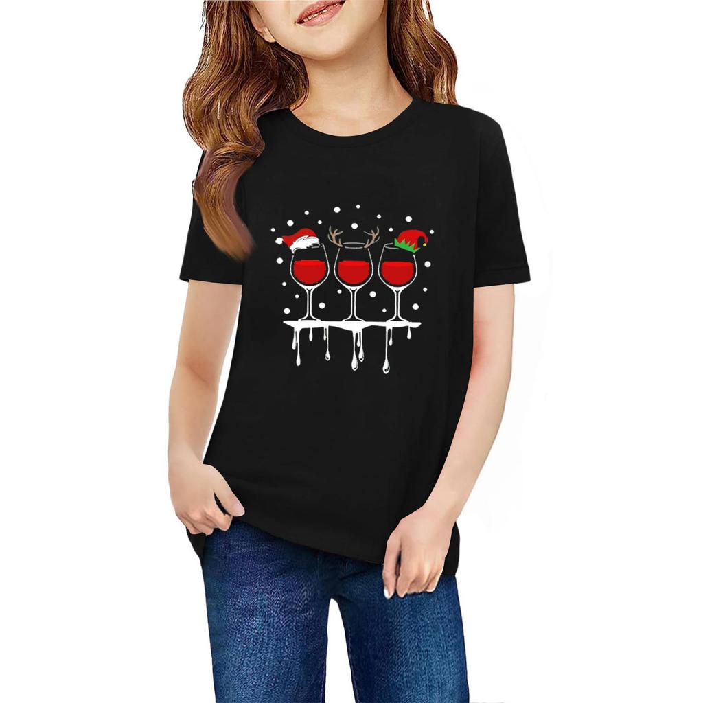 Children's Short Sleeve Neck T-Shirt Animal Print Daily Casual Top