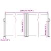 Retractable Side Awning Black 120 x 1200 cm