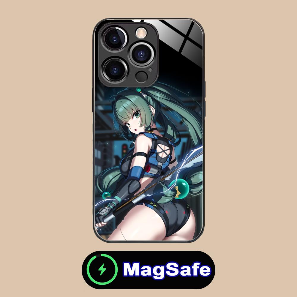 Zenless Zone Zero QingYi Phone Case for iPhone 17 16 15 14 13 12 11 Air Pro Max Plus Mini MagSafe Glass Colorful Cover Cover