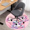 1PC Unicorn Fantasy Round Chair Mat Area Rug - Non-Slip, Floor Mat for Office, Bedroom, and Indoor Decor -Gift D1127222