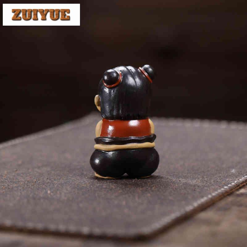 Yixing Lila Ton Niedlicher Nezha Teetier Traditioneller Blumentopf Landschaftsbau Tee Figur Spielzeug Tee Statue Ornamente Sammlung