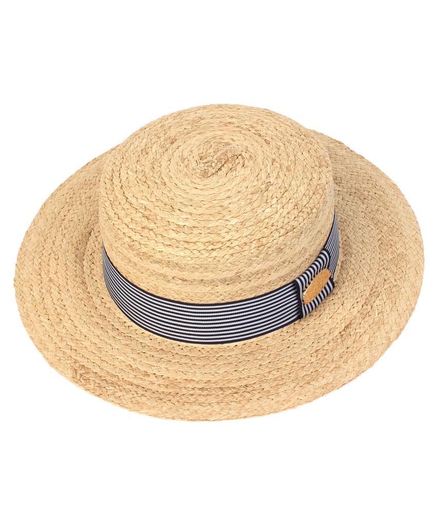 Yunibeosyeolkemiseuteuli Stripe Line Raffia Panama Hat Panama Hat
