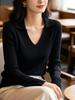 Women's Autumn Winter Polo Collar Knit Sweater Pullover