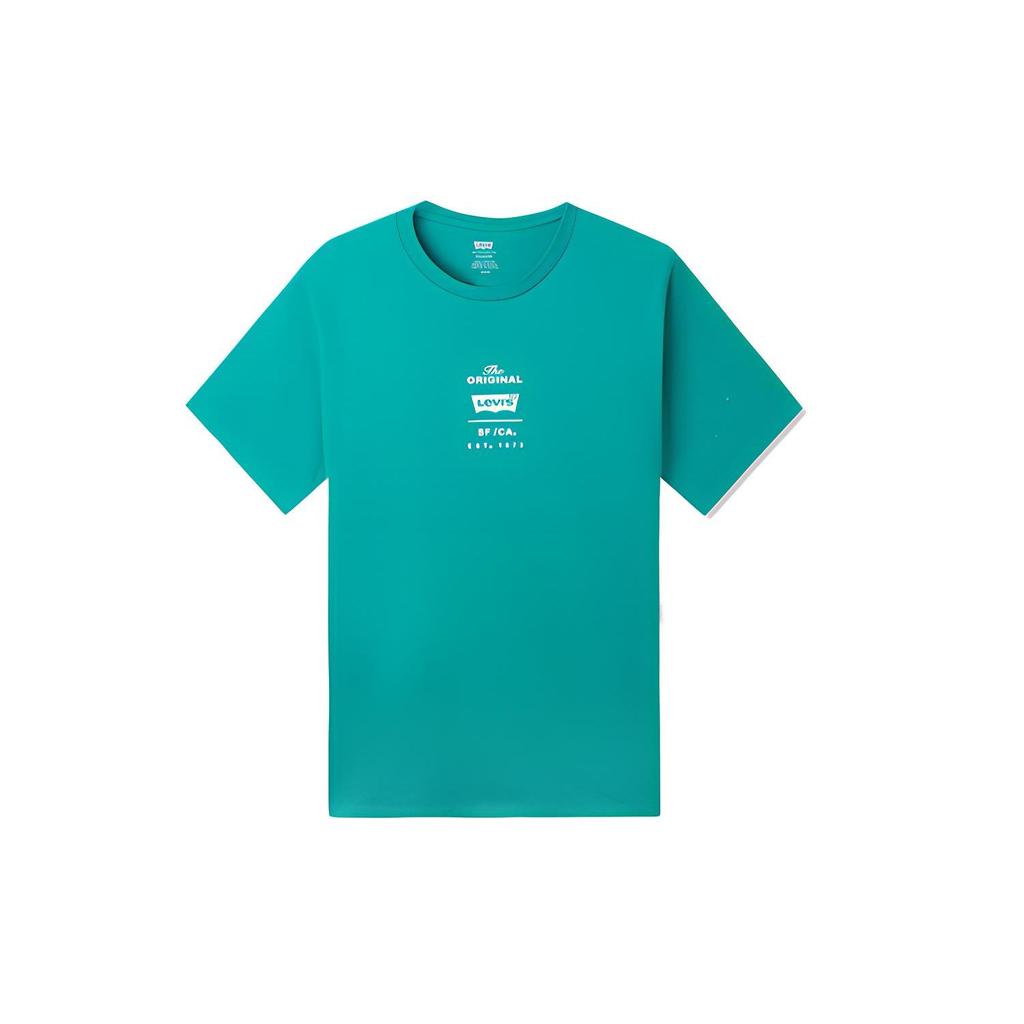 Levis Printed Casual Crew Neck Regular T-Shirt Men Tops Green 22489-0445