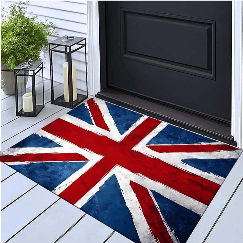 1PC Flag Pattern Kitchen Rugs Non-Slip Home Door Mats Pop Design Bathroom Rugs Bath Mat Carpet for Home Sink Laundry Decor