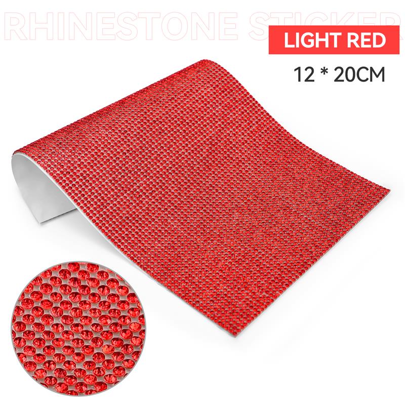 Self Adhesive Rhinestone Sticker Tape DIY Decoration 12x20cm Diamond Sticker For Arts Crafts DIY Car Phone Clothes Decoration