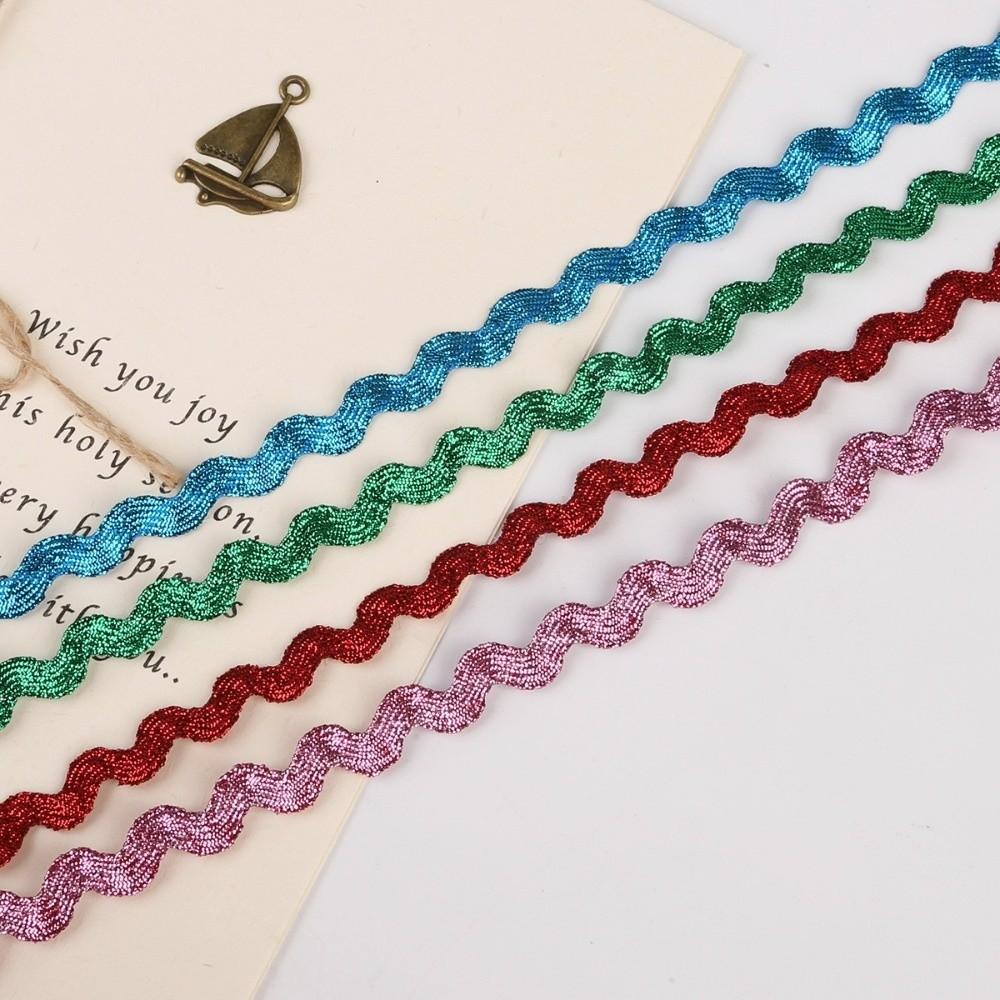 15Yards 8mm Width Wavy Design Ric Rac Ribbon Decorative Craft Ribbon For Christmas Decor