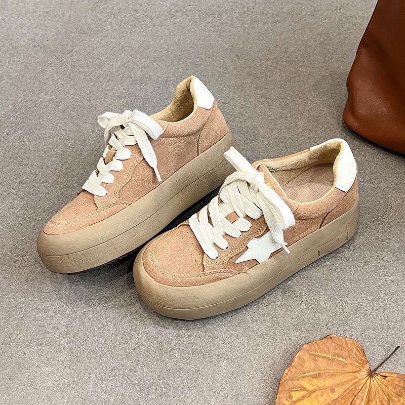 

Grape mother, the same invisible inner height-increasing women s shoes, thick-soled Forrest Gump training shoes, old stars, small dirty shoes, c 40 верблюд