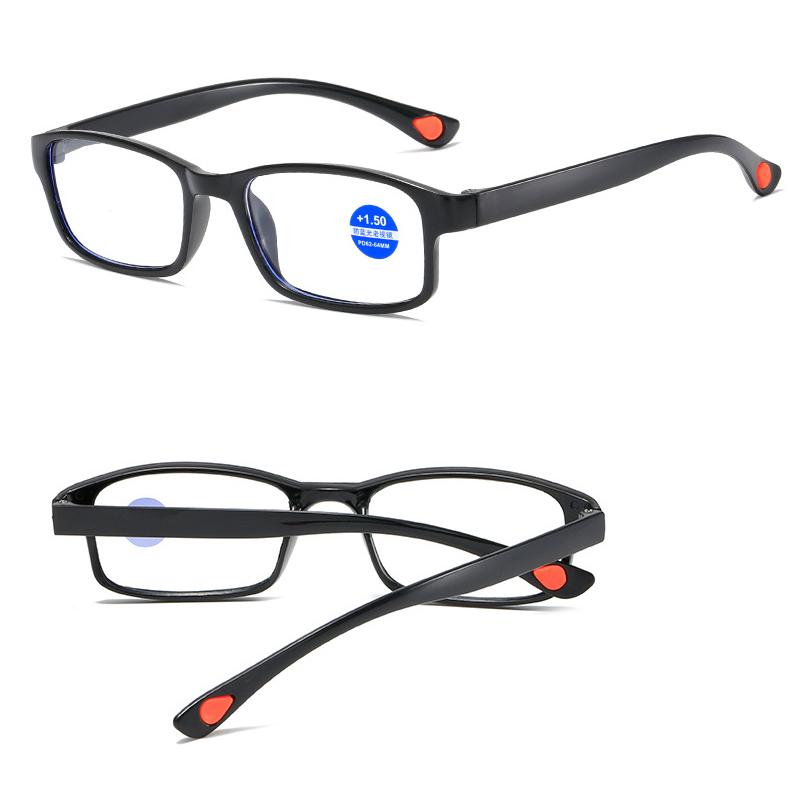 Reading Glasses Men Women Sports Anti-blue Light Reading Eyewear Black Red TR90 Frame Presbyopia Eyeglasses +100 To+400 Glasses