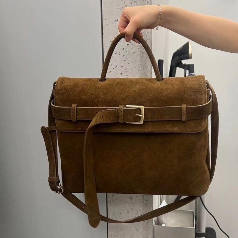 

2025 Large Capacity Matte Vintage Crossbody Tote - Autumn/Winter Collection Bag + Single Shoulder Strap коричневий