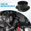 A ABSOPRO Universal Car Air Duct Connector Straight Air Heater Duct Joiner Connector Pipe 75mm Outer Diameter Black