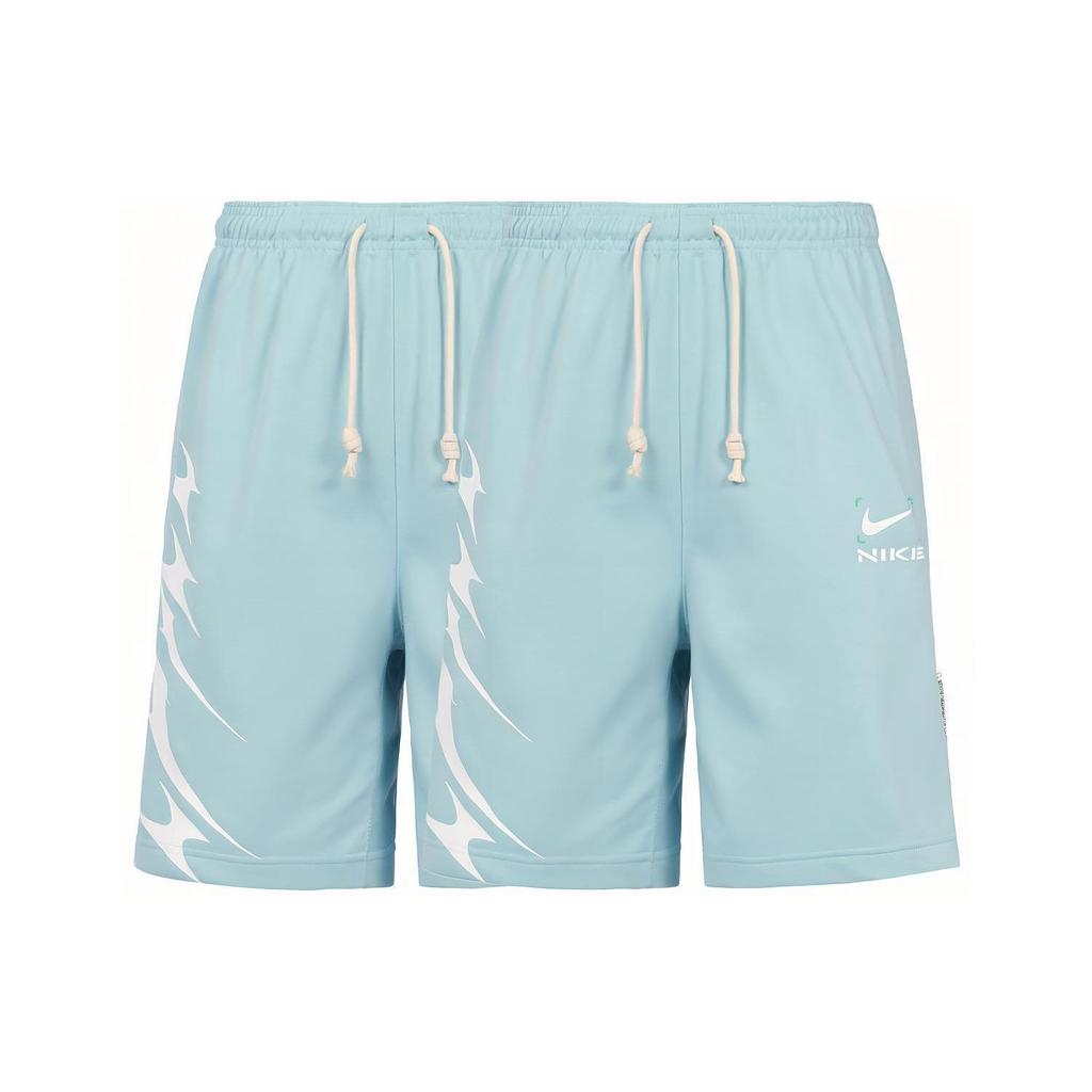 Nike SS23 Dri-Fit Geometric Print Drawstring Loose Basketball Shorts Men Bottoms Rave-Ocean-Blue FJ7225-442