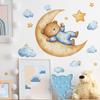 Cartoon Goodnight Bear Moon Bedroom Living Room Background Beautification and Decoration Wall Stickers