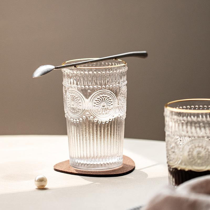 Glasrelief Haushaltswasserbecher-Set weiblich ins Wind Phnom Penh Teetasse Frühstück Haferbecher Kaffeetasse