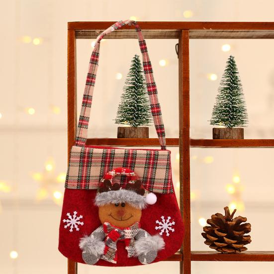Vánoční bonboniéra Vynikající kreslené Santa dárkové tašky Slavnostní kabelka na párty dárky Dekorace