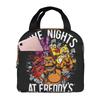 Borsa Pranzo Termica Personalizzata FNAF At Freddys per Picnic all'Aperto Gioco di Sopravvivenza Portatile Raffreddatore Termico Bento Box Uomini Donne