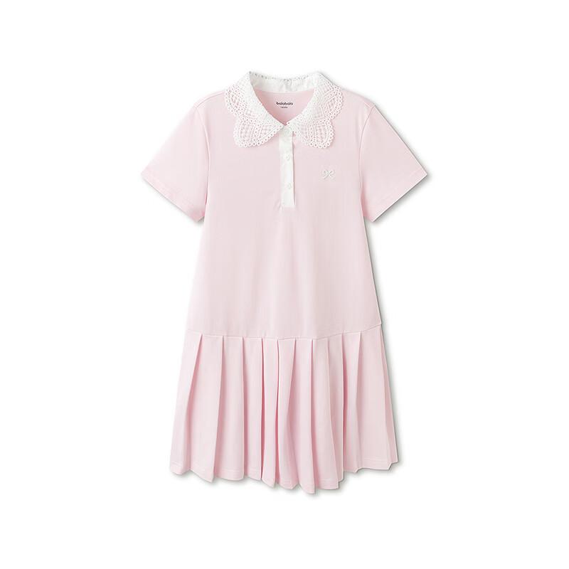 Balabala Girls' 2026 Summer Sweet Polo A-line Dress