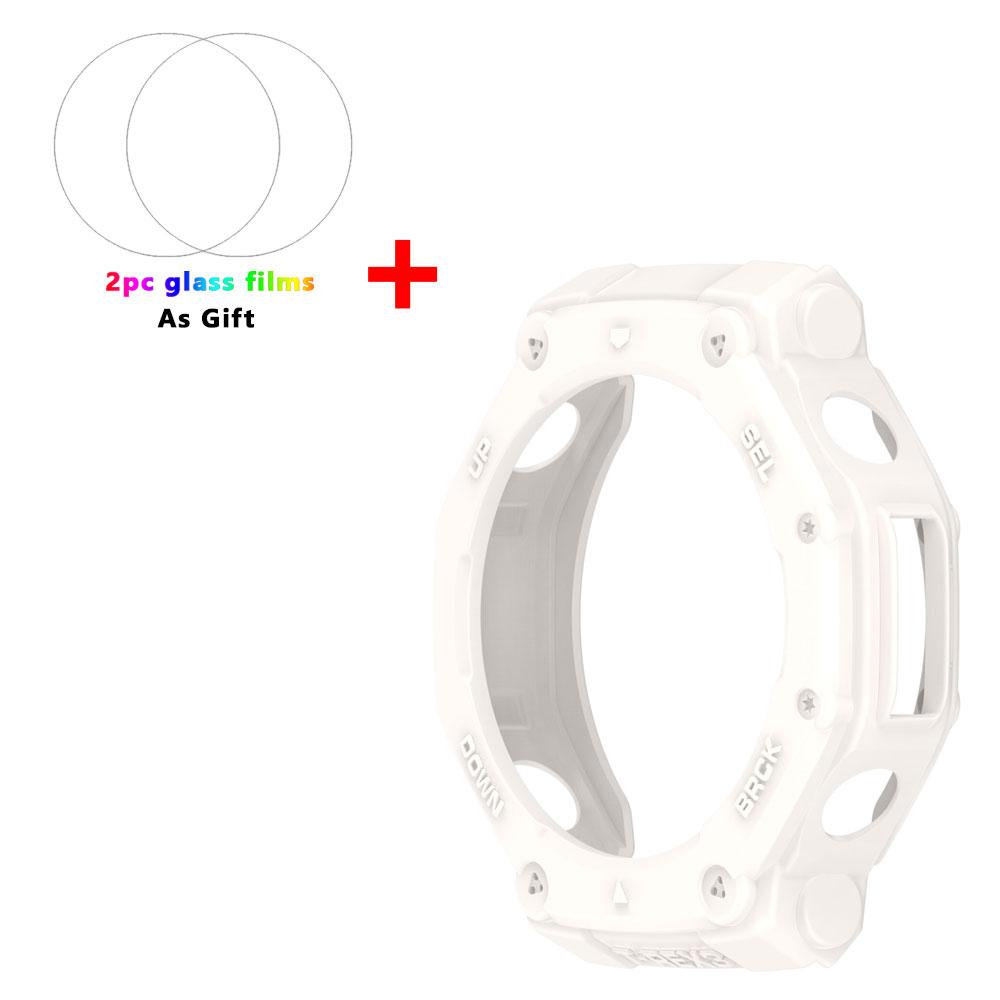 TPU Protective Case + Glass Film For Amazfit T-Rex 3 Smart Watch Cover Soft Silicone Bumper Shell Huami Amazfit Trex3 Protector