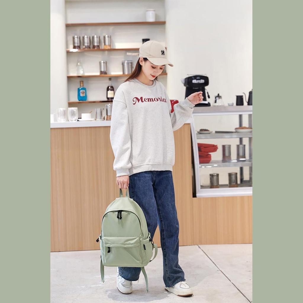 [słońce ziemia &u] Minimalistyczny Plecak, Lekki, Codzienny, na Wakacje, Stylowy (czarny)