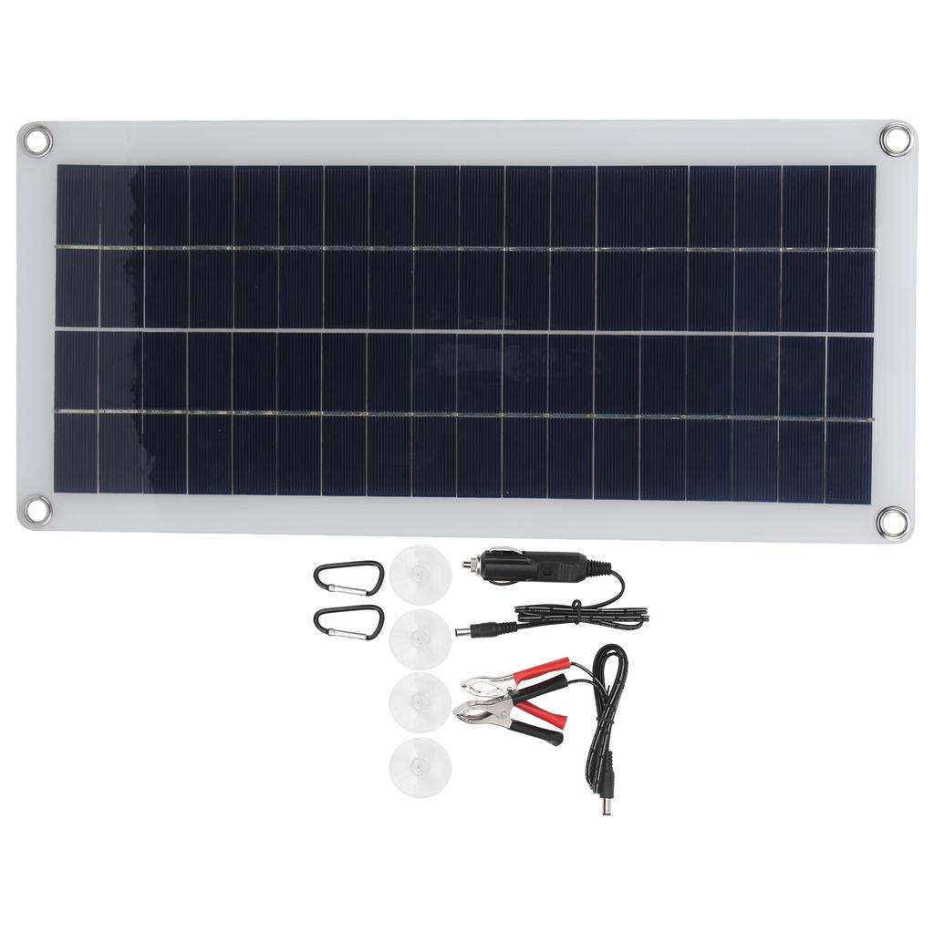 10W Polycrystalline Silicon Solar Panel Dual Output for Outdoor Camping Emergency Charger