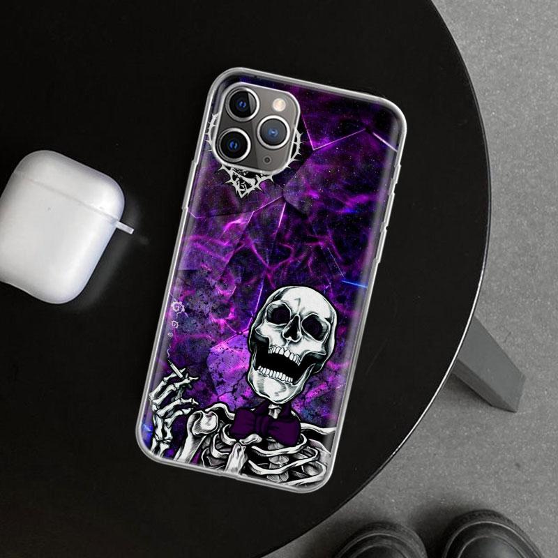 Anatomy Skeleton Heart Lovey Kiss Phone Case Cover for iPhone 11 12 13 Mini 14 15 Plus 16 Pro Max 17 Air 7 8 + SE Art Customized