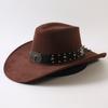 Popolare cappello western da cowboy a tesa larga classico europeo e americano per uomo e donna moda outdoor cappello da cowboy anti-sole cappello jazz