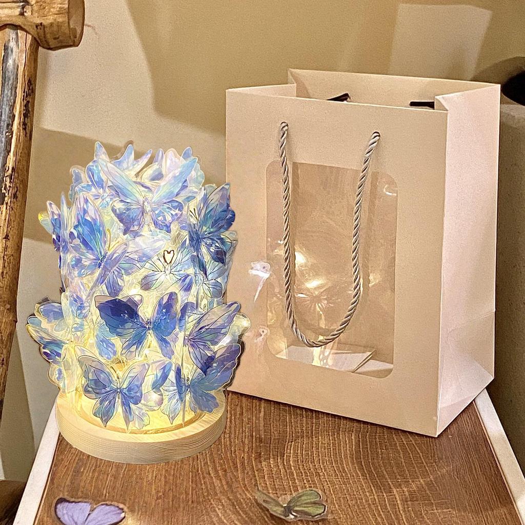 Luminous Butterfly Night Light Ornament - Ancient Style for TV Cabinet or Desk Decor