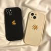 Sun Moon Soft Apple Phone Case for iPhone 11 to 16 - Chubby Girl Design