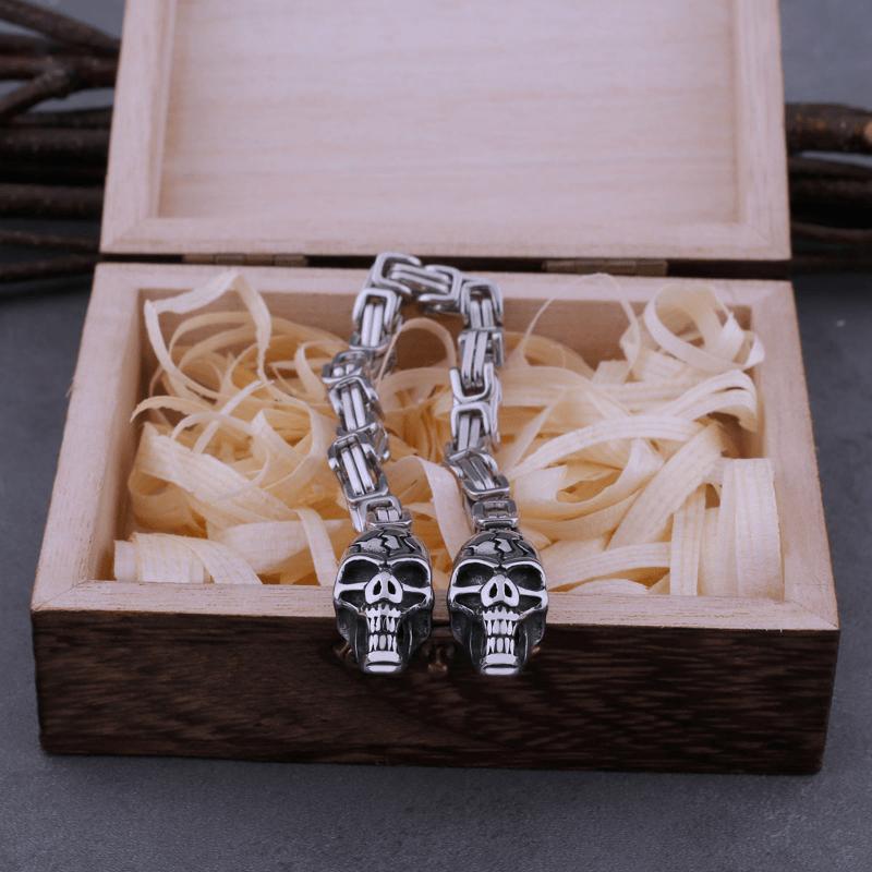 Bracciale Scheletro da Uomo Moda Boutique Hip Hop Bici Nuovo Gioielli Gotici Regalo