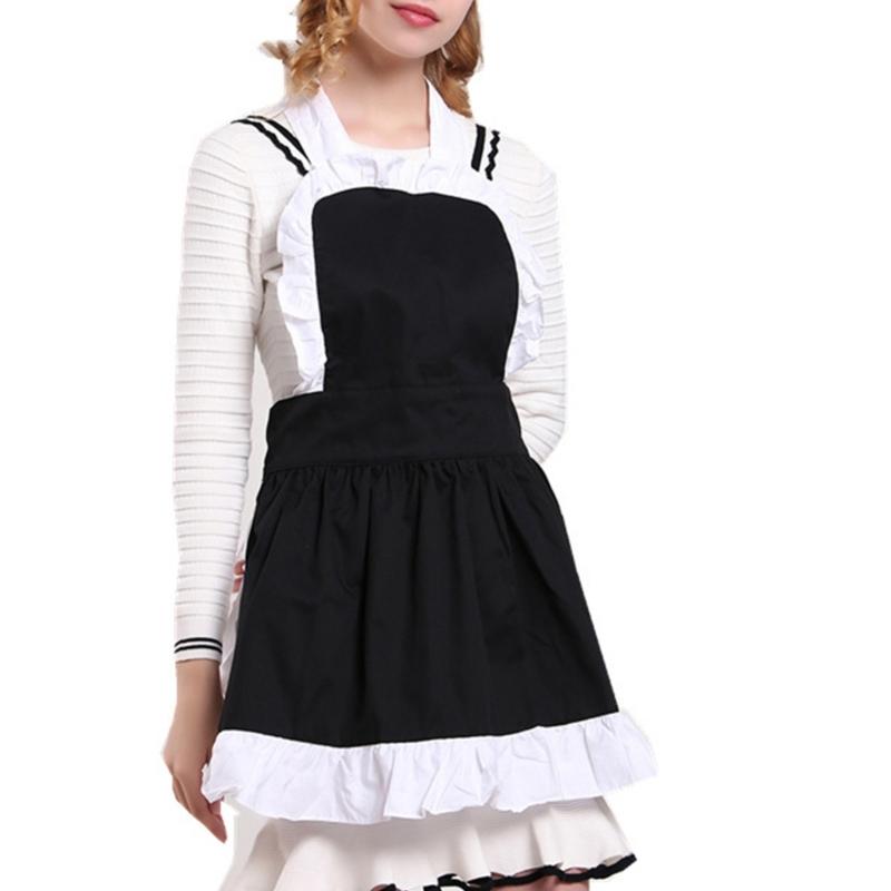 Women Kitchen Aprons Waitress Apron Retro Apron Cooking Aprons Ruffle Apron Maid Apron for Cooking Coffee Shop