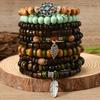 New Bohemian Multi-layer Beaded Elastic Wire Multi-piece Bracelet Bracelet