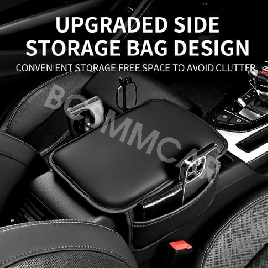 Car Armrest Cushion Cover Console Box Storage Pad Protector Leather Accessory
