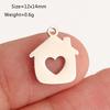 5 Pièces Breloques Empreinte de Pied/Cœur/Ballon à Air pour Bébé Acier Inoxydable Pendentifs d'Amour DIY Bijoux Inaltérables pour Collier Boucle d'Oreille