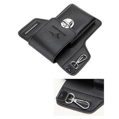 Multifunctional Pu Leather Fanny Pack Phone Belt Bag Retro Men'S Bag Cellphone Loop Holster Phone Pouch Wallet Phone Case