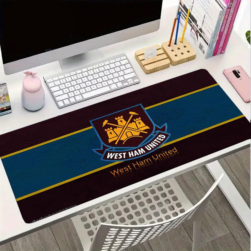 Tappetino per mouse con stemma West Ham United, Tappetino per mouse, Tappetino per mouse da gioco, Tappetino per tastiera, Decorazione da scrivania per computer portatile, Regalo per fan, Regalo di compleanno