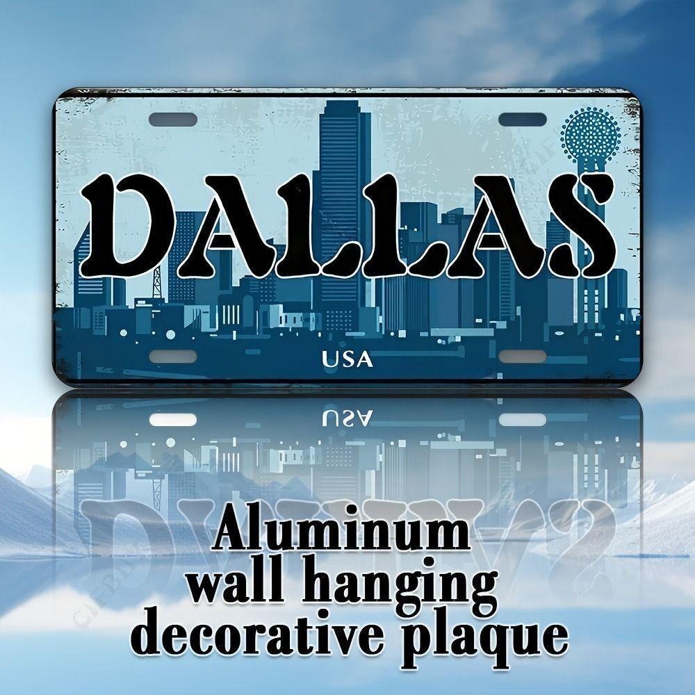 Souvenir Number for the Car , Car Number Plate for Interior Decoration, Metal, 15x30 Cm