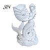 Matte White Shell Flowerpot 3D Printed Mermaid Conch Storage Ornament, Mini Decorative Functional Decor Flowerpot, Creative Desktop Organizer for Home