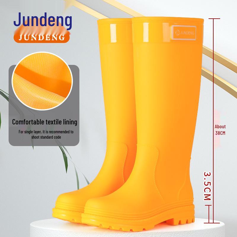 Women's Thickened High-Top Waterproof Rain Boots with Non-Slip Velvet Lining