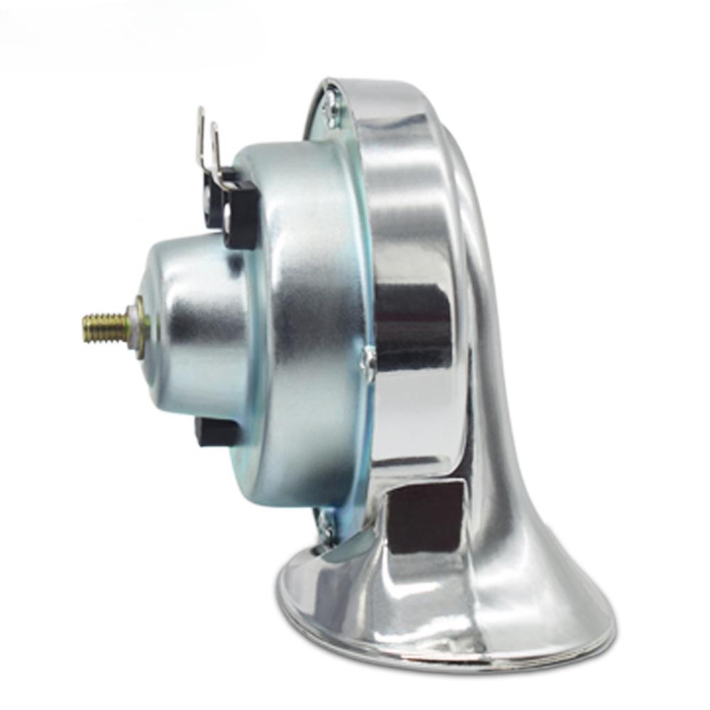 

Universal Ultra-loud 12V Universal Electric Snail Horn Upgraded Waterproof Alarm with High-low Tone for Motorcycle Car and Truck серебряный