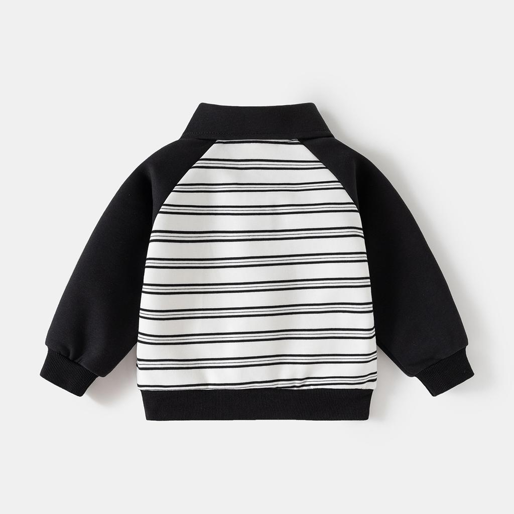 Children's POLO neck sweater boys contrasting color lapel collar long sleeve autumn new casual top medium and small children spring and autumn