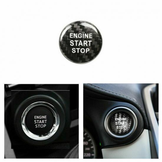Luxury Carbon Fiber Car Start Button Sticker Decal Cover Special For Lexus IS300
