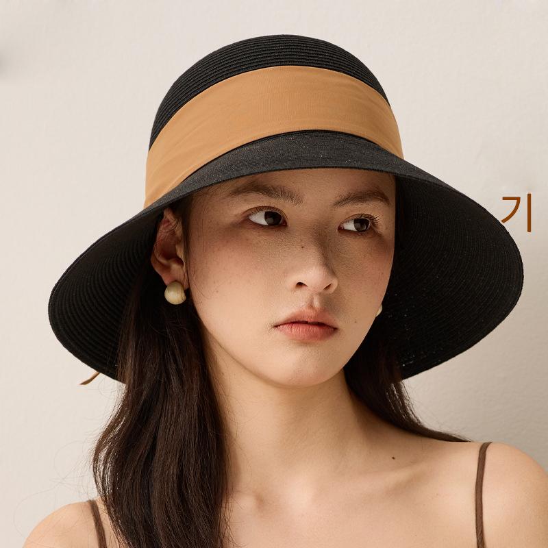 Summer Sun Protection Straw Hat Foldable Fisherman Hat Women's UV Protection Sun Hat