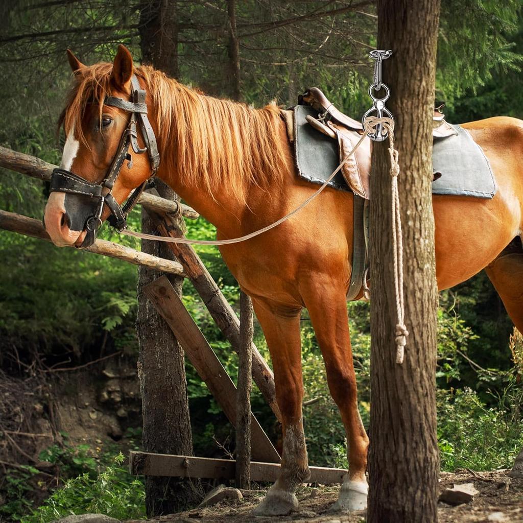 3 Pack Horse Tie Ring, Tie Ring for Horses, 304 Stainless Steel Horse Training Accessories for Indoor and Outdoor Horse Trailers, Safe and Durable