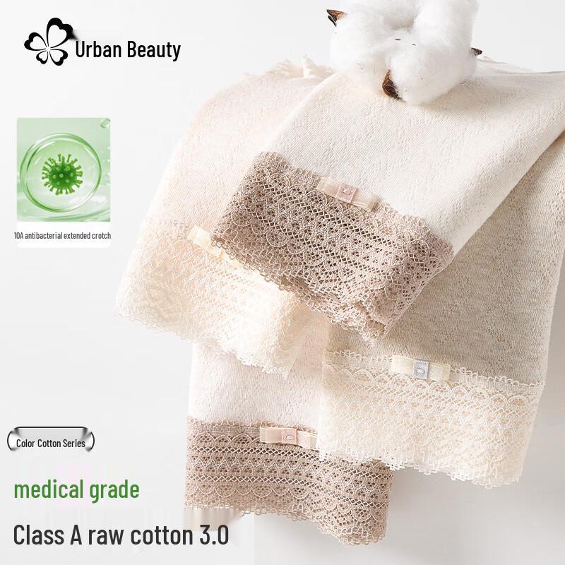 

Urban Lady Women s Class A Medical Cotton Antibacterial Lace Briefs 4-Pack L (100-120 jin)