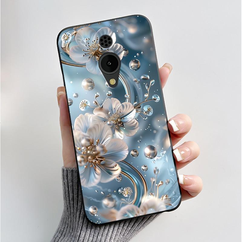 Printed Phone Case For Nokia 150 2G 2023 C2 C10 C20 Funda Coque Soft Silicone Black Shell Cover Cute Flower Cartoon Casing Capa